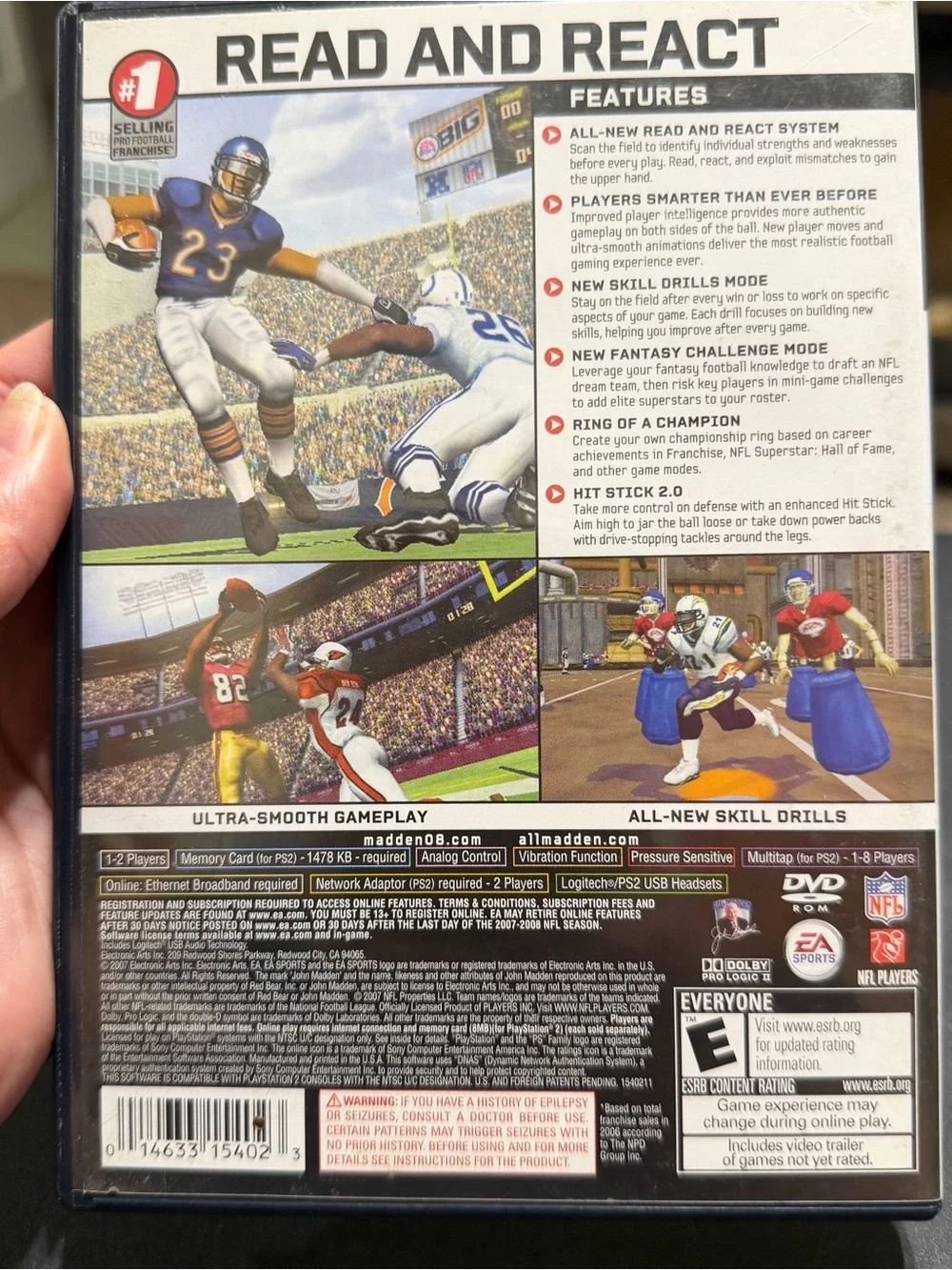 PlayStation 2 - Madden NFL 08 (EA Sports) 2007 PS2